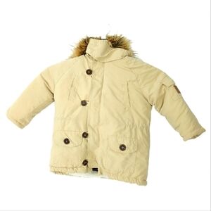 Hippototamus removable lining faux fur trimmedbhooded coat size 2t